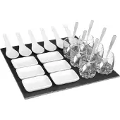 5 Five Set Aparetivo 25 Piezas Con Base Pizarra Blanc