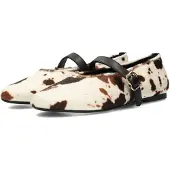 POSH by Poelman Ballerines à lanières 'Gina' marron / blanc
