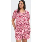 ONLY Chemisier 'CARHAVANA' orange / fuchsia / blanc