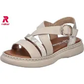 Rieker Sandales à lanières beige / argent