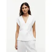 Tommy Hilfiger Gilet de costume 'Blend Wrap Waistcoat' blanc