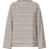 Pieces T-shirt 'PCSadie' chocolat / blanc
