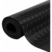 vidaXL Revêtement de sol noir 1,5 x 2 m en caoutchouc