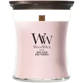 Woodwick Rose Blush bougie parfumée avec mèche en bois 275 g