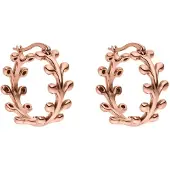 Purelei Boucles d'oreilles 'Tiny Leaf' or rose