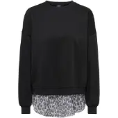ONLY Sweat-shirt 'ONLBROOKE' gris / noir