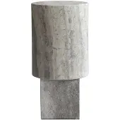 101 Copenhagen - Column Table - Table de Colonne Silver Travertine