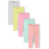 MINOTI Leggings citron / gris chiné / menthe / corail / rose