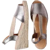 Toni pons Teide-p Esparto Wedge Sandals Argenté EU 36 Femme