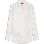 HUGO Chemise Oversize en toile à rayures