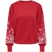 ONLY Sweat-shirt 'BROOKE' poudre / rose ancienne / rouge