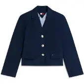 Tommy Hilfiger Blazer 'Gold-tone Button Regular Fit Cropped Blazer' bleu marine