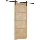 vidaXL Porte coulissante Naturelle et noire 86 x 211 cm