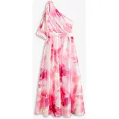 Bonprix Robe asymétrique en satin brillant