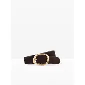 Bonprix Ceinture en cuir velours, boucle brillante