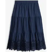 Bonprix Jupe étagée avec broderies anglaises