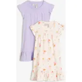 Bonprix Lot de 2 chemises de nuit 100% coton