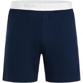Blackspade Pantalon de pyjama bleu foncé / gris / blanc