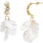 Heidemann Boucles d'oreilles or / blanc perle