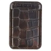 Selencia Porte-cartes Croco avec MagSafe - Choco Brown
