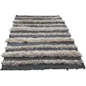 Safaary Couvre-lit marocain Handira Couverture grise 123 x 197cm
