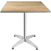 Bolero Table de terrasse Horeca avec plateau en bois 70x70 cm
