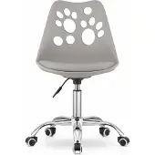 Leobert Chaise pivotante Valora PRINT Grise - Chaise pivotante grise simple et compacte