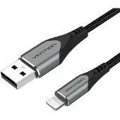 Vention Câble USB 2.0 A vers Lightning 1M gris en alliage d'aluminium Type