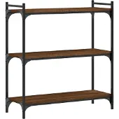 vidaXL Bibliothèque 3 Niveaux Chêne Brun 80x30x86 Cm Bois D'ingénierie