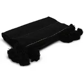 Safaary Couvre-lit marocain noir avec pompons dorés Irna