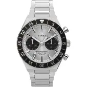 Timex Montre à affichage analogique noir / argent