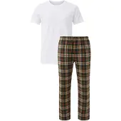 Blackspade Pyjama long moutarde / vert foncé / rouge / blanc