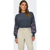 ONLY Sweat-shirt 'ONLBrooke' bleu nuit / violet / rose / blanc