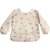 Mushie Long Sleeve Bib bavoir Whales 6-24m 1 pcs