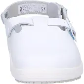 ABEBA Chaussure professionnelle blanche Gr.37 cuir lisse, talon/courroie de cou-de-pied (OB, 37)