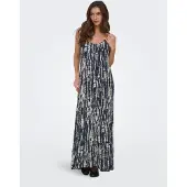 ONLY Robe d’été 'ONLMATEA' bleu marine / gris clair