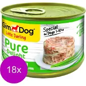 Gimdog Pure Delight - Boîte - Poulet et agneau - 18 x 150 g