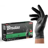 Bradas Diamond Nitrilhandschuhe Schwarz 7-8 / 50 Stück. (M)