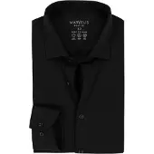 MARVELIS Homme Marvelis Performance Body Fit Chemise en jersey noir, Unicolore