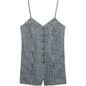 Superdry Combinaison 'Gingham Cami' marine / blanc