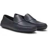 BOSS Mocassins en cuir foulonné avec semelle à picots