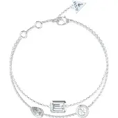 GUESS Double Steel Bracelet With Zircons 4g Light Jubb05237jwrh