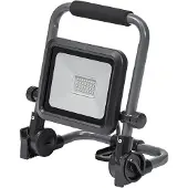 Osram VAL : Petit projecteur LED, gris foncé/noir, 20W, 2000 lumens, lumière blanche froide, avec pied compact, tête orientable, lumière réglable, avec câble, IP54, 6500K