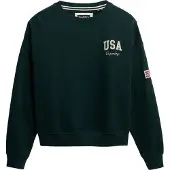 Superdry Sweat-shirt 'Athletic Essentials' bleu marine / vert foncé / rouge / blanc cassé