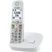Panasonic KX-TGU410EXW, téléphone DECT, combiné sans fil, haut-parleur, identification de l'appelant, blanc