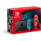 Nintendo Console Switch, avec une meilleure autonomie de la batterie, couleur rouge fluo/bleu fluo