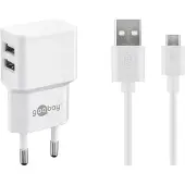 Goobay Chargeur micro USB - 2 400 mA - Convient à samsung et autres.