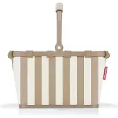 Reisenthel Einkaufskorb Carrybag XS Summerstripes Coffee, Marron, Blanc, Beige