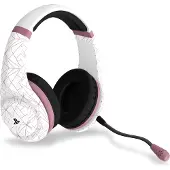 4Gamers Casque gaming stéréo - Édition Rose Gold - Blanc abstrait