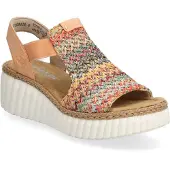 Rieker Sandales azur / caramel / chocolat / olive